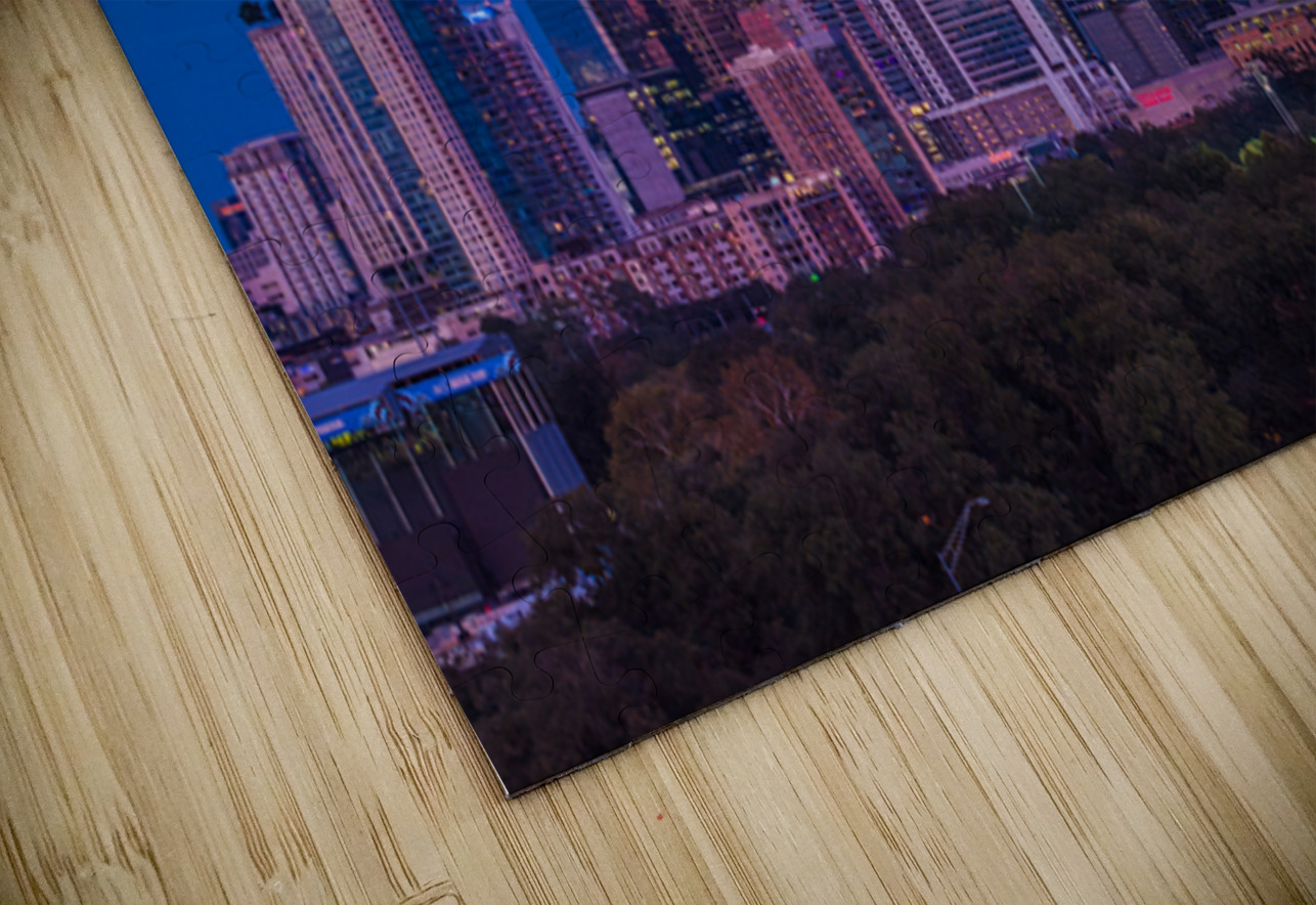 Harvest moon over the Austin skyline from Zilker Park Steve Heap Puzzle