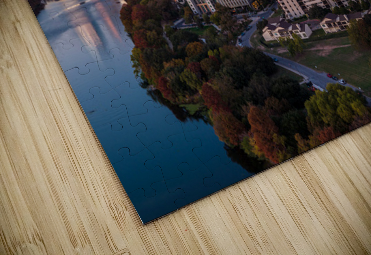 Rainey Historic district of Austin Texas aerial sunset view Steve Heap Puzzle