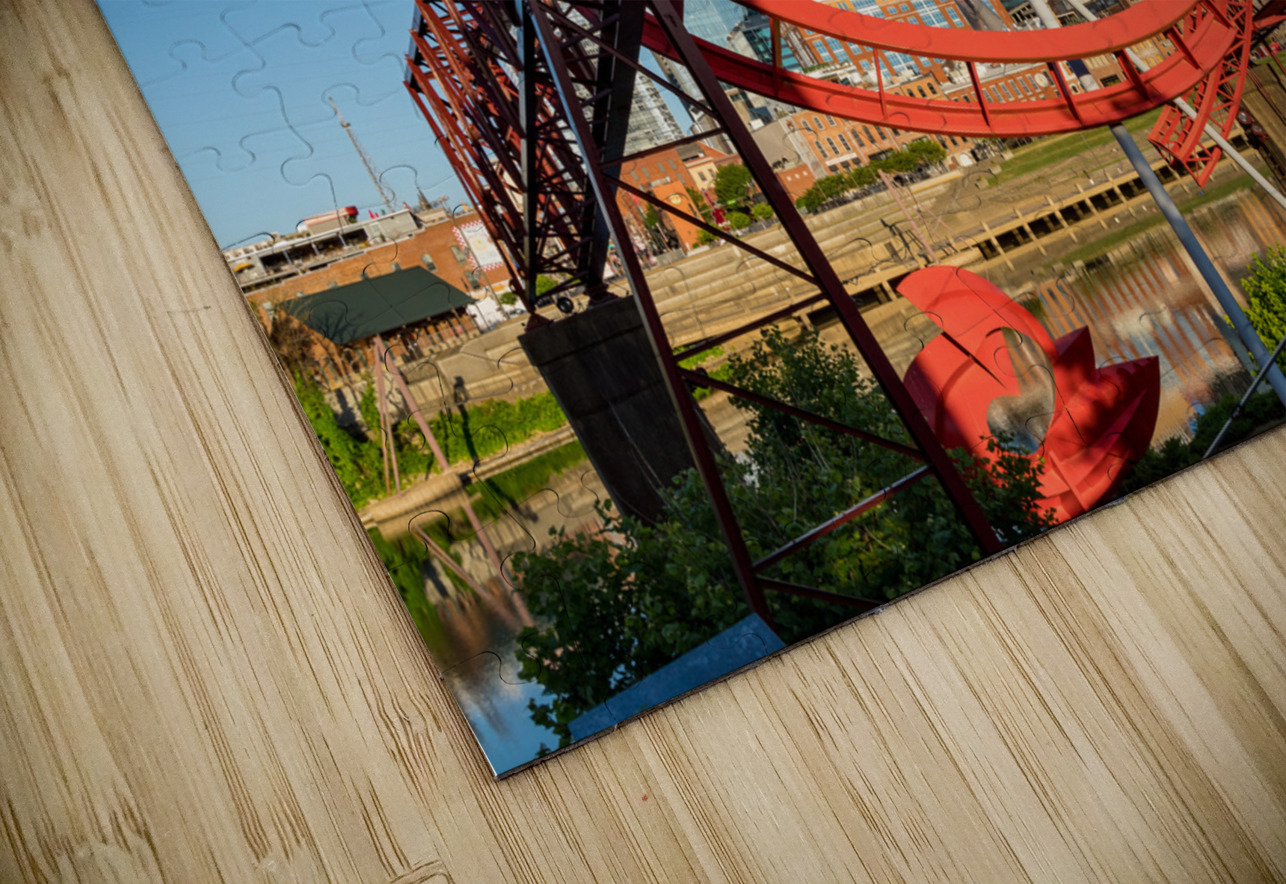 Modern sculpture frames the skyline of Nashville Tennessee Steve Heap Puzzle