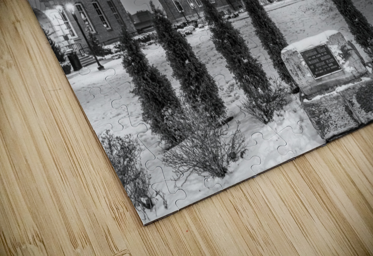 Black and White Woodburn Hall at West Virginia University Steve Heap Puzzle