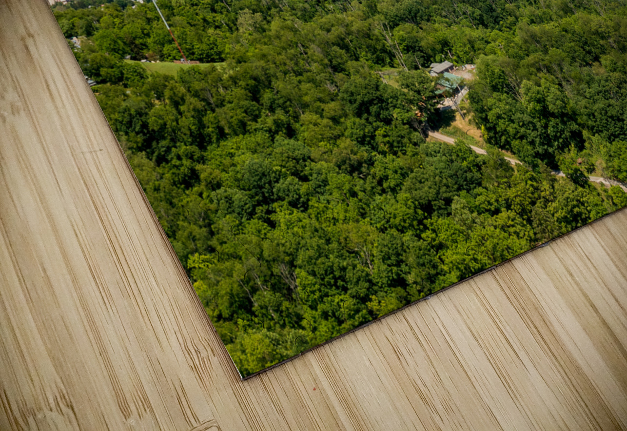Aerial panorama image of the downtown and university in Morgantown Steve Heap Puzzle