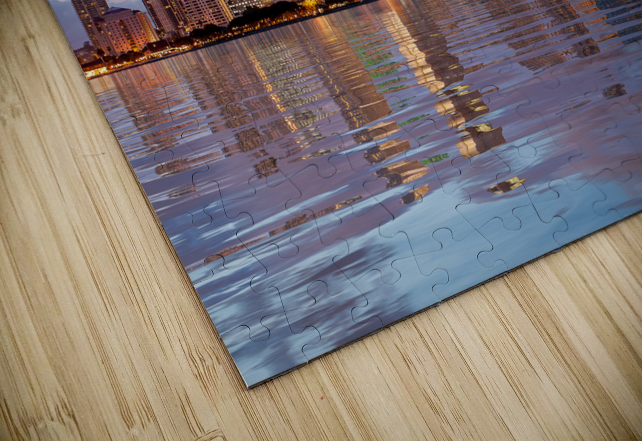 San Diego skyline at dusk reflected in sea Steve Heap Puzzle