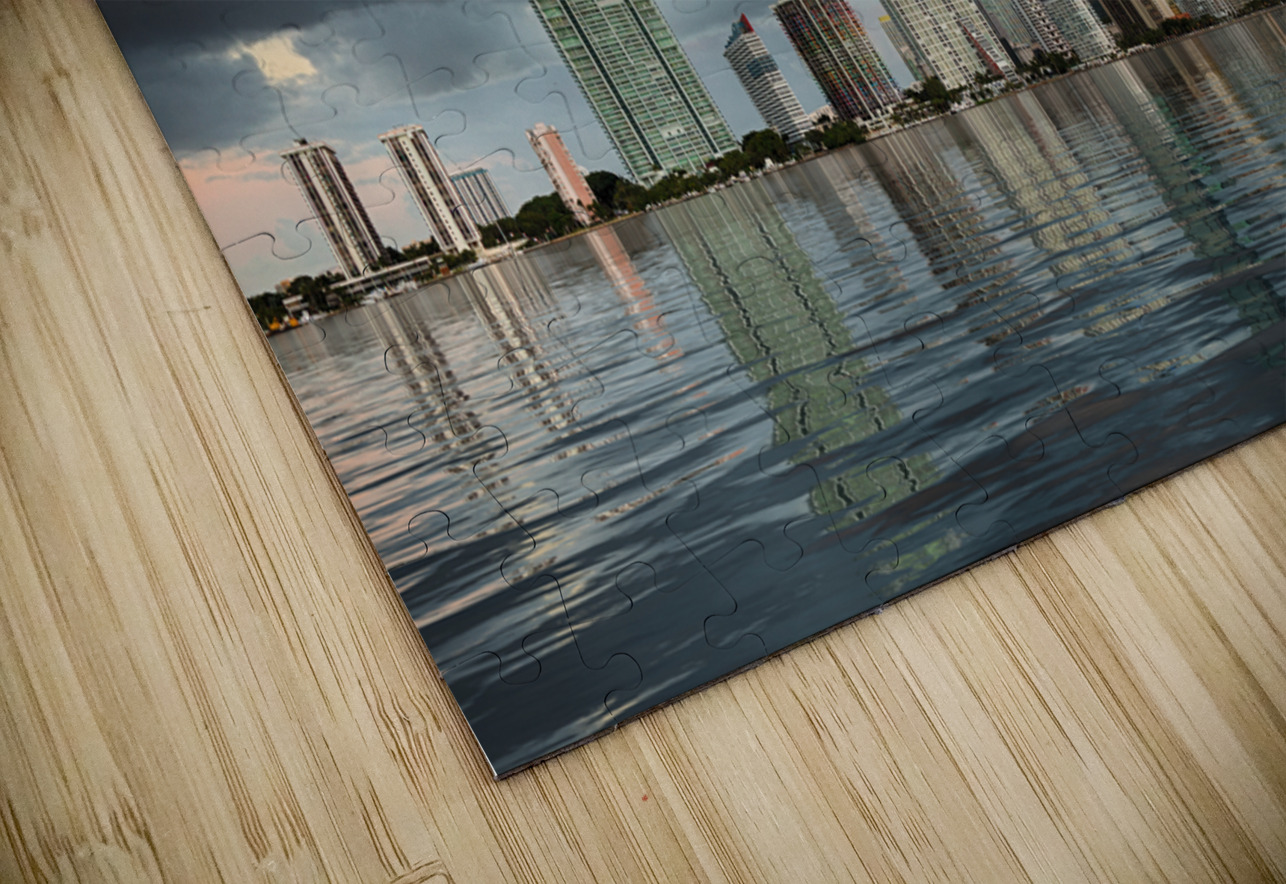 Dawn view of Miami Skyline reflected in water Steve Heap Puzzle