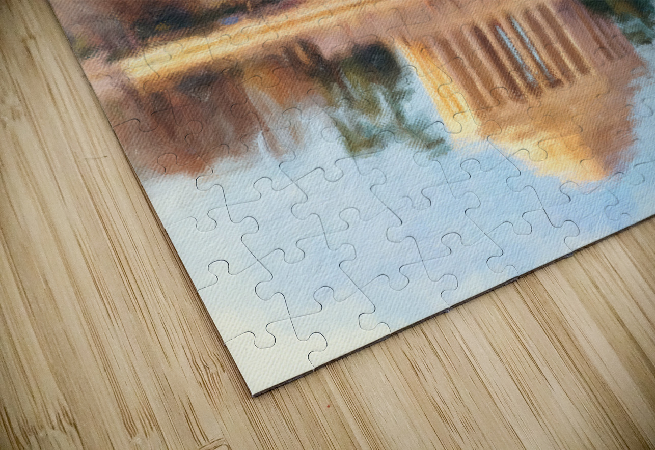 Panorama of beautiful early morning Jefferson Memorial Steve Heap Puzzle