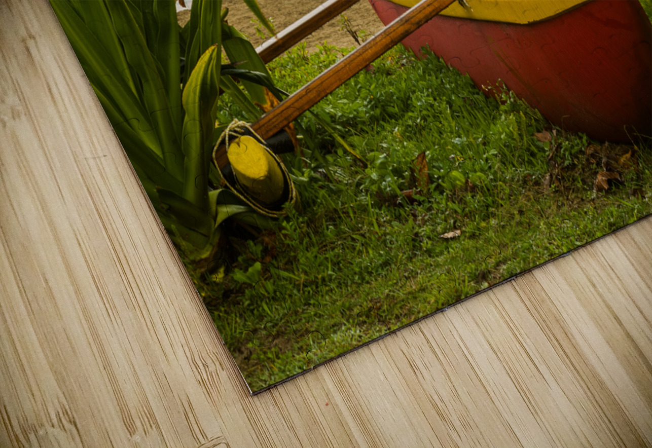 Hawaiian canoe by Hanalei Pier Steve Heap Puzzle