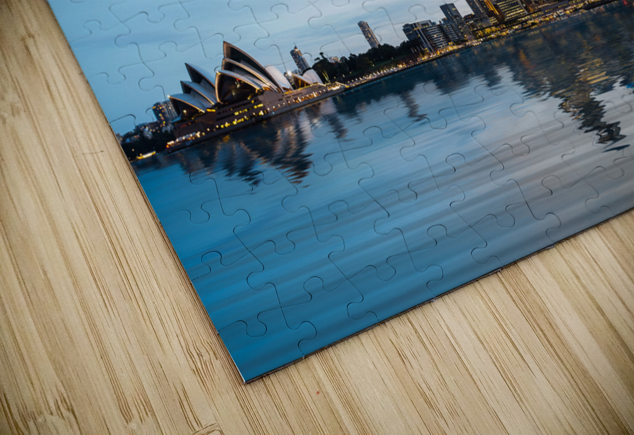 Dramatic panoramic sunset photo Sydney harbor Steve Heap Puzzle