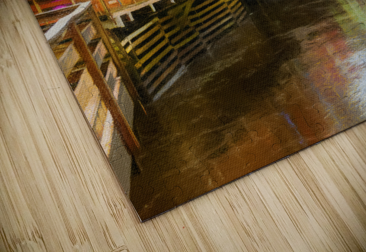 Painting of Creek Street wharf in Ketchikan Alaska Steve Heap Puzzle