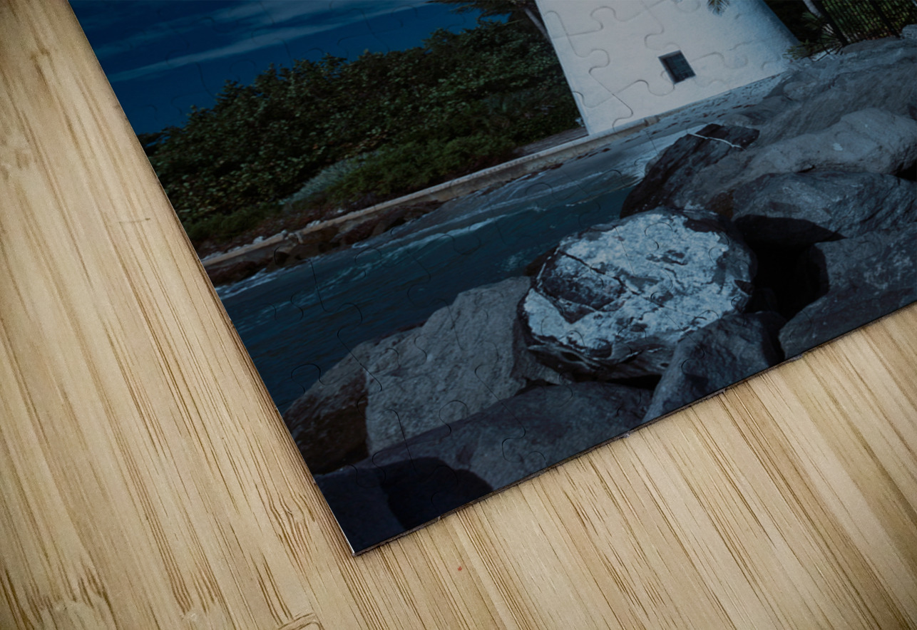 Cape Florida lighthouse in Bill Baggs at night with lights Steve Heap Puzzle