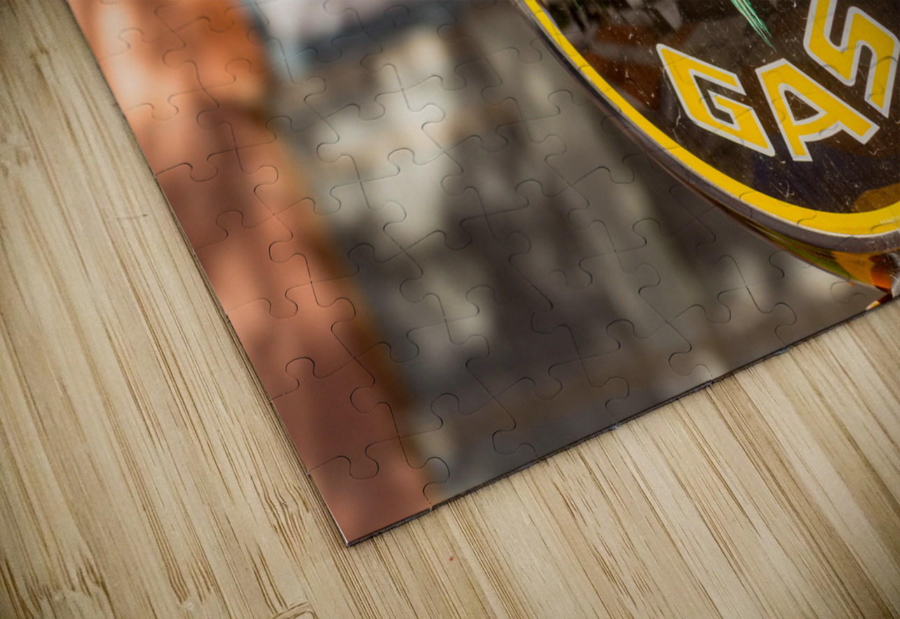 Reflections in Polly Gas pump Steve Heap Puzzle