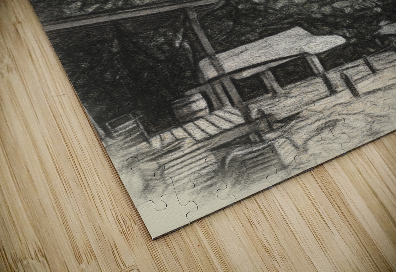 Cape Florida lighthouse in colorized charcoal Steve Heap Puzzle