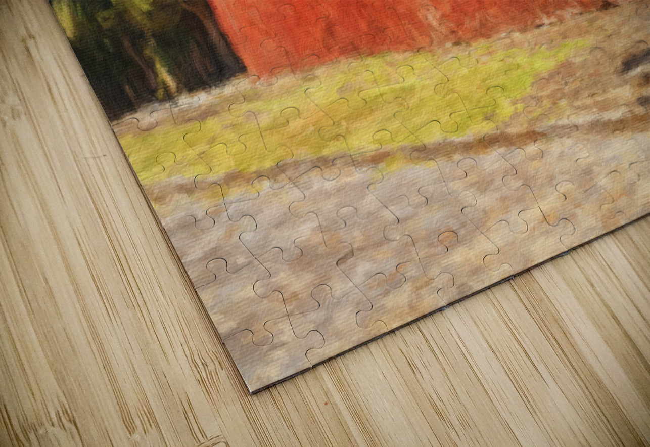 Oil painting of red house in Colonia del Sacramento Steve Heap Puzzle