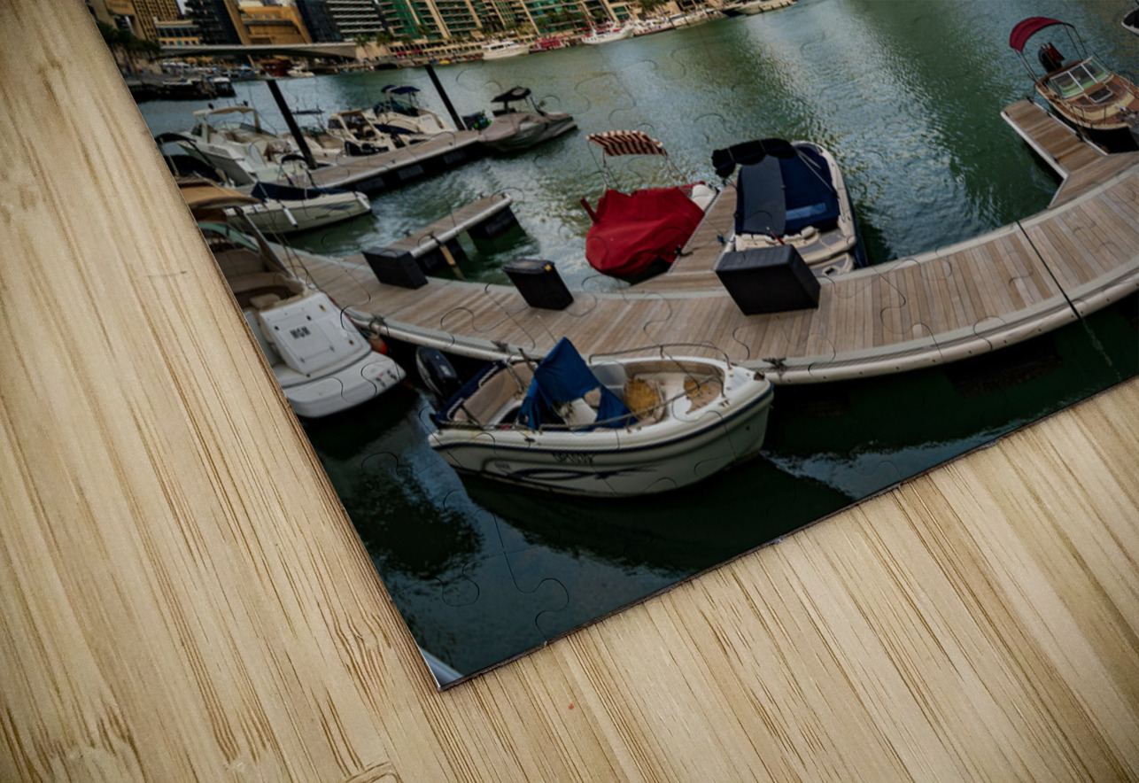 Fisheye view of apartments at Dubai Marina UAE Steve Heap Puzzle