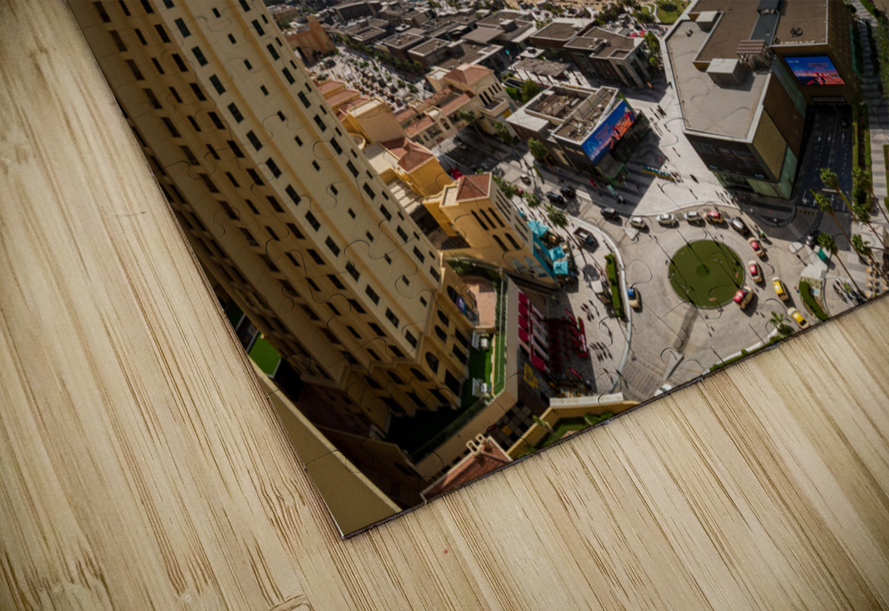 Fisheye view of Dubai observation wheel on Bluewaters Island Steve Heap Puzzle