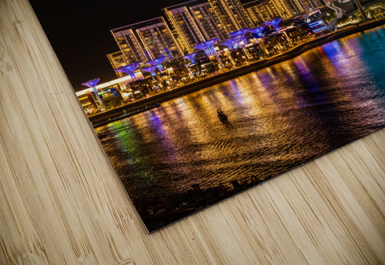 Light show on Ain Dubai observation wheel at sunset Steve Heap Puzzle