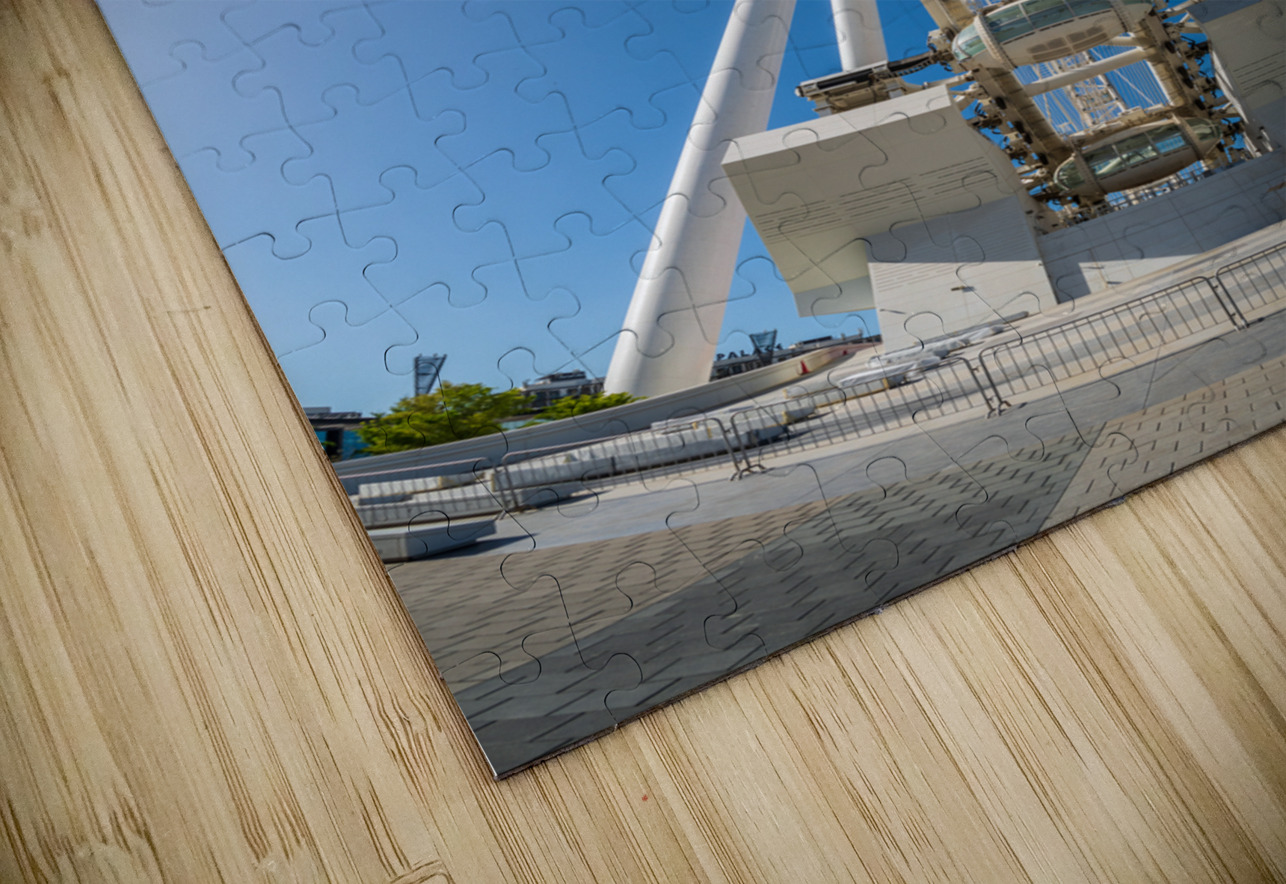 Fisheye view of Ain Dubai observation wheel on Bluewaters Island Steve Heap Puzzle