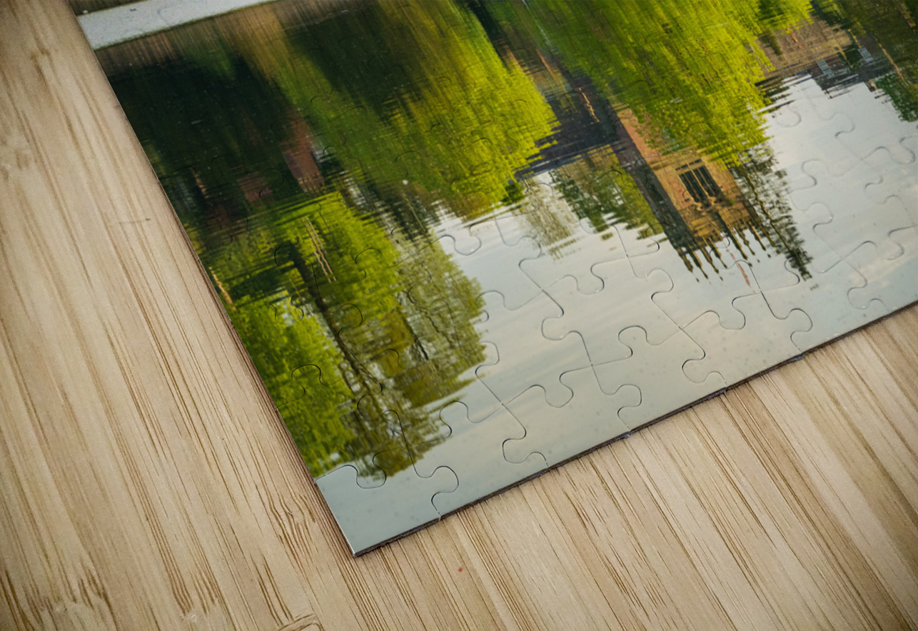 View across the Mere to the town of Ellesmere in Shropshire Steve Heap Puzzle