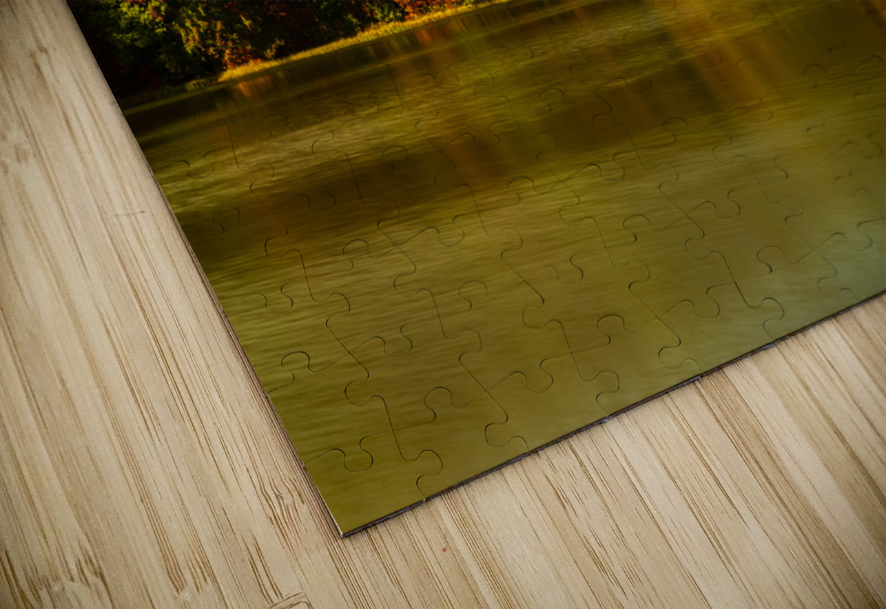 Fall leaves surround reservoir in Coopers Rock State Forest in W Steve Heap Puzzle