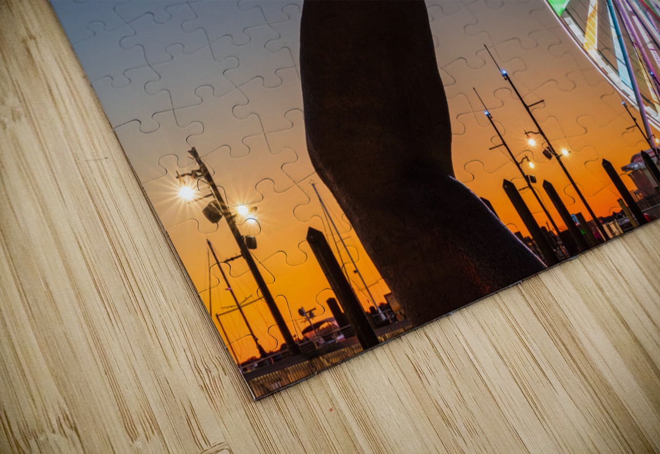 Ferris wheel and The Awakening sculpture Steve Heap Puzzle