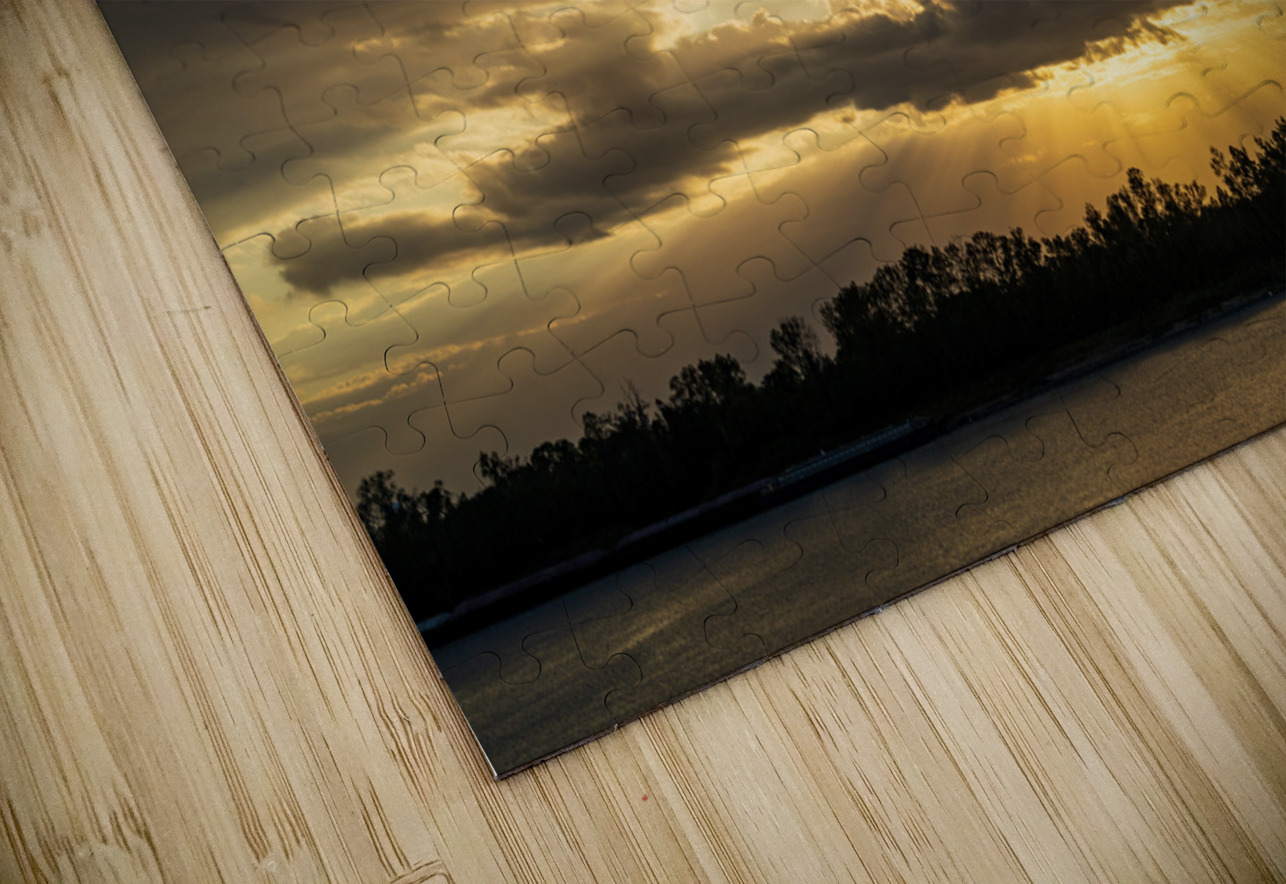 Sunset over the Mississippi river in Baton Rouge Louisiana Steve Heap Puzzle