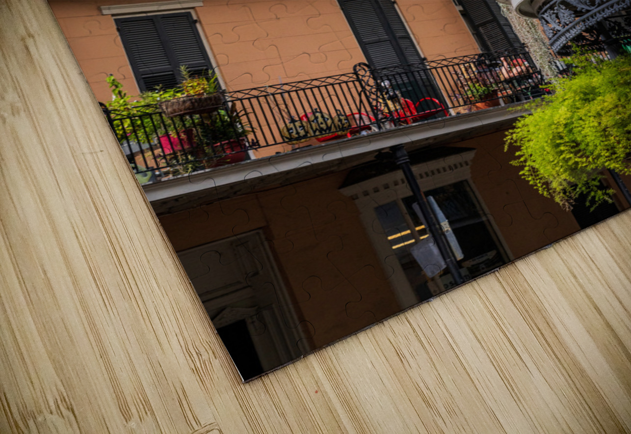 Traditional wrought iron balcony on brick New Orleans house Steve Heap Puzzle