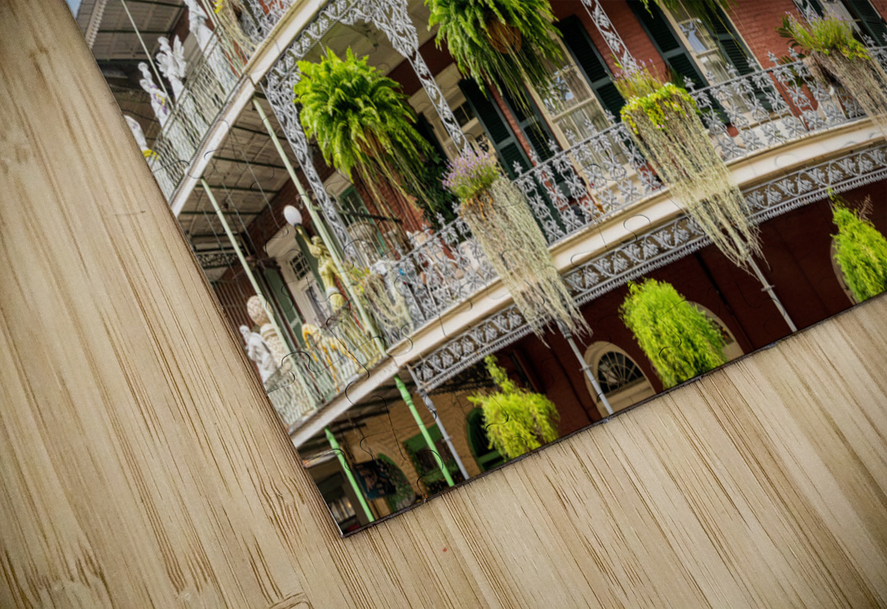 Traditional wrought iron balcony on Royal Street New Orleans hou Steve Heap Puzzle