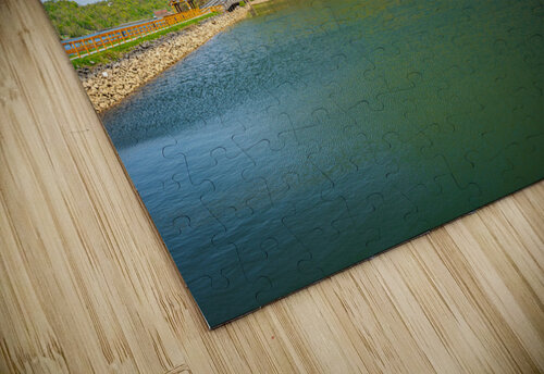 Reflection of spring leaves in Cheat Lake Park near Morgantown Steve Heap puzzle