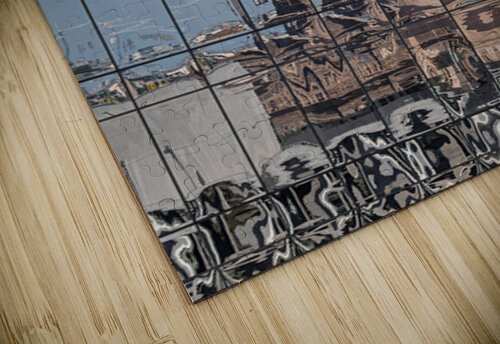 Intricate reflections of the Texas state capitol building on a s Steve Heap puzzle