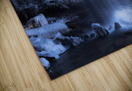 Cool Cucumber Falls detail in winter Steve Heap puzzle