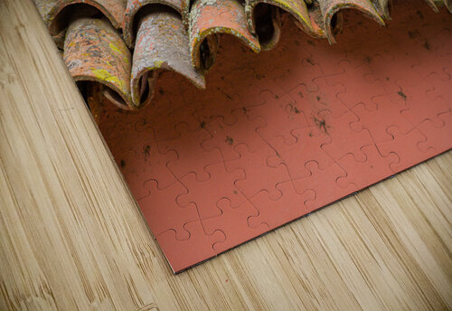 Wooden cross against brilliant sunrise at mission in California Steve Heap puzzle