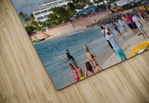 US Airways plane lands at Princess Juliana airport St Martin Steve Heap puzzle