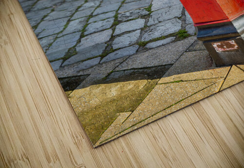 Victoria era red post office mailbox in street Steve Heap puzzle