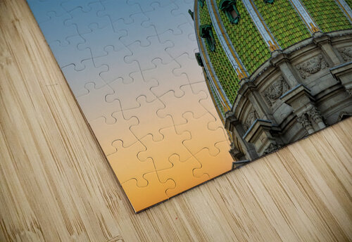 Sun sets behind the ornate dome of Pennyslvania State Capitol Steve Heap puzzle