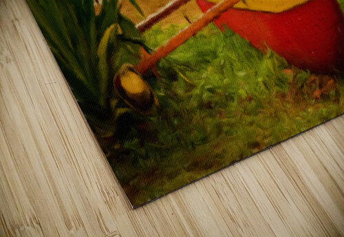 Painting of Hawaiian canoe by Hanalei Pier Steve Heap puzzle