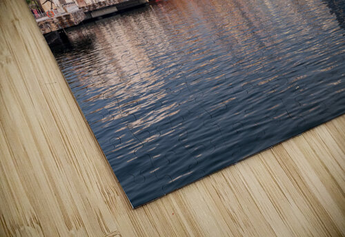 The Creek by Bur Dubai and Al Seef with large docked cruise boat Steve Heap puzzle