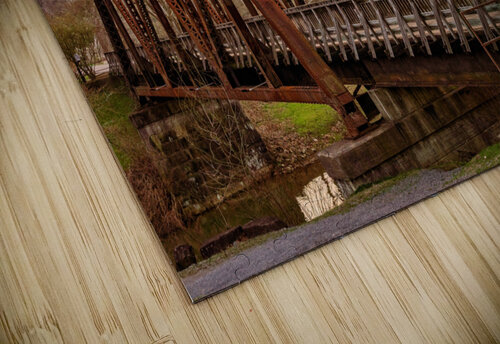 Steel girder bridge carries the bike walking trail over Deckers  Steve Heap puzzle
