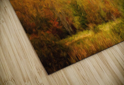 Painting of historic red barn nestled in fall colors in West Vir Steve Heap puzzle