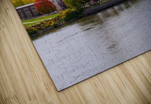 Cityscape of downtown area of Moline Illinois from I-74 bridge Steve Heap puzzle