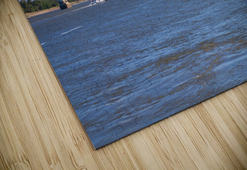 Modern Greenville bridge across the Mississippi to Arkansas with Steve Heap puzzle