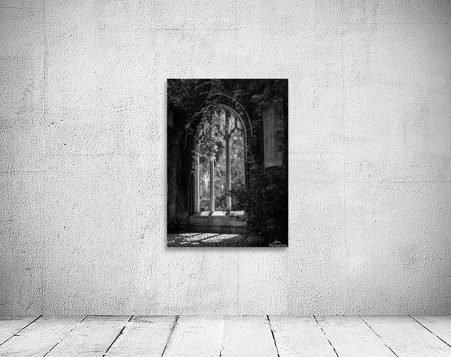 Creeping plants over the empty windows of St Dunstan church Wall Preview