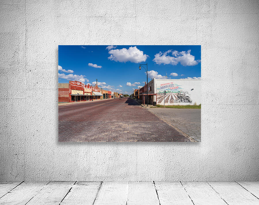 Street mural in once bustling railroad town of Bartlett in Texas Wall Preview