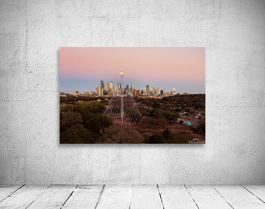 Cityscape of downtown Austin from the west in Zilker park 2025 Wall Preview
