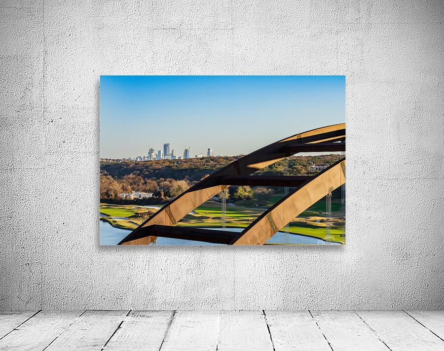 Colorado river and Pennybacker bridge from overlook in Austin Te Wall Preview