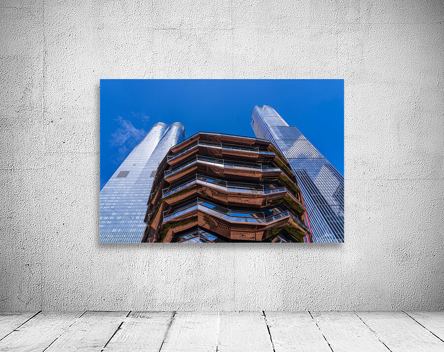 Reflective surface of the Vessel with a skyscraper behind with c Wall Preview