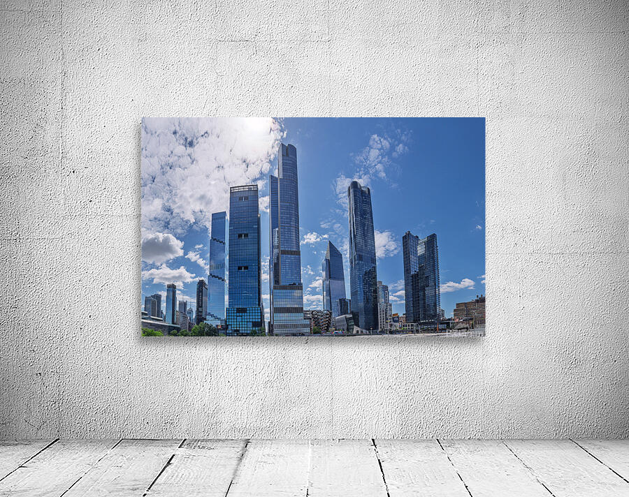 View of Hudson Yards buildings across the subway station platfor Wall Preview