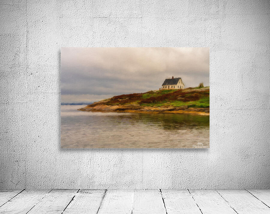 Digital painting at Peggys Cove near Halifax in Nova Scotia Can Wall Preview