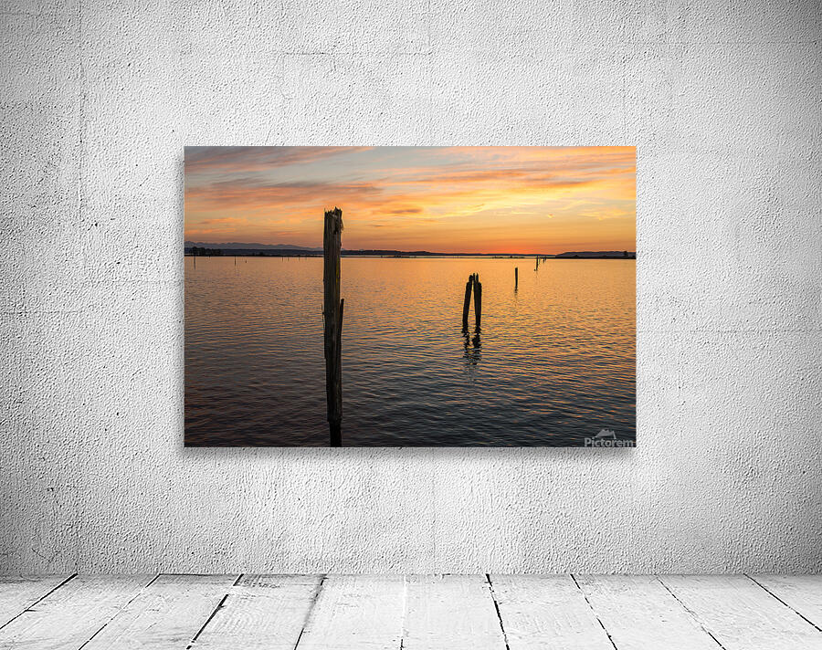 Dramatic sunset clouds over Possession Sound Everett in Washingt Wall Preview