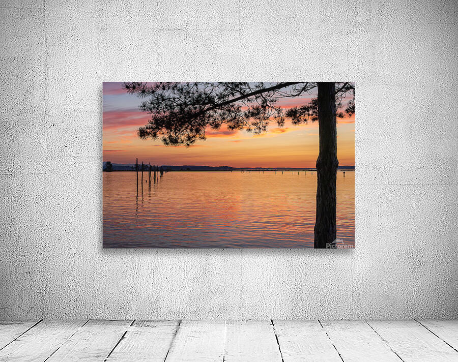 Dramatic sunset clouds over Possession Sound Everett in Washingt Wall Preview