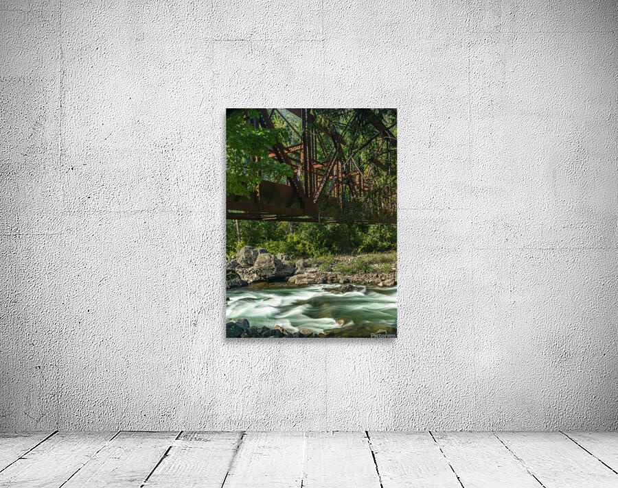 Tumwater Canyon pipeline bridge over Wenatchee River in Washingt Wall Preview