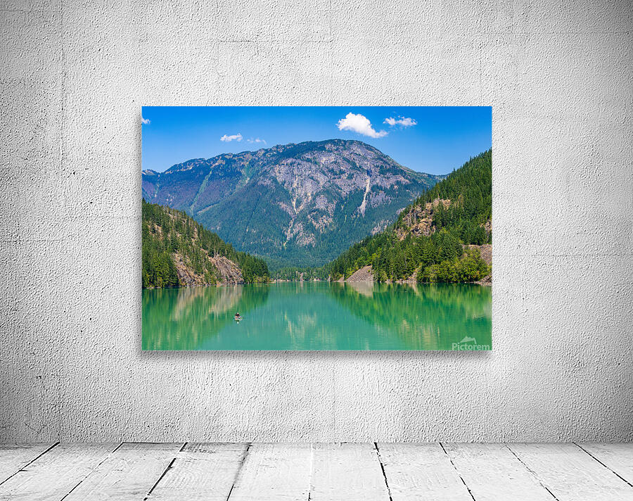 Paddleboard on Diablo Lake in North Cascades National Park in Wa Wall Preview