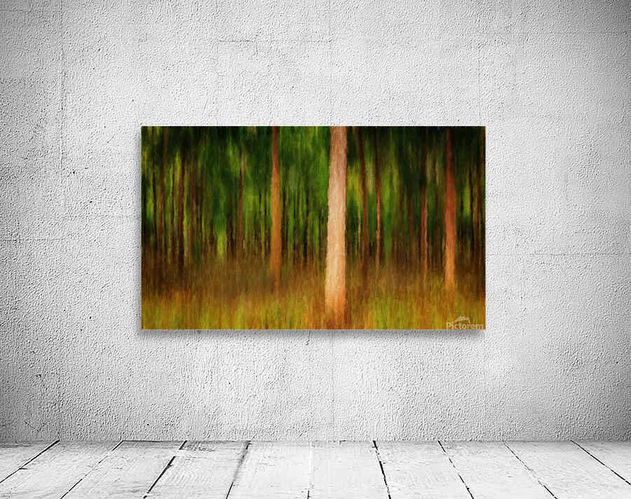 Oil painting impression of mahogany forest Wall Preview